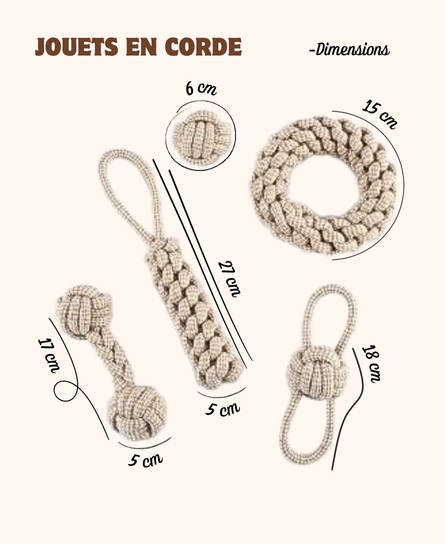 5 jouets en corde