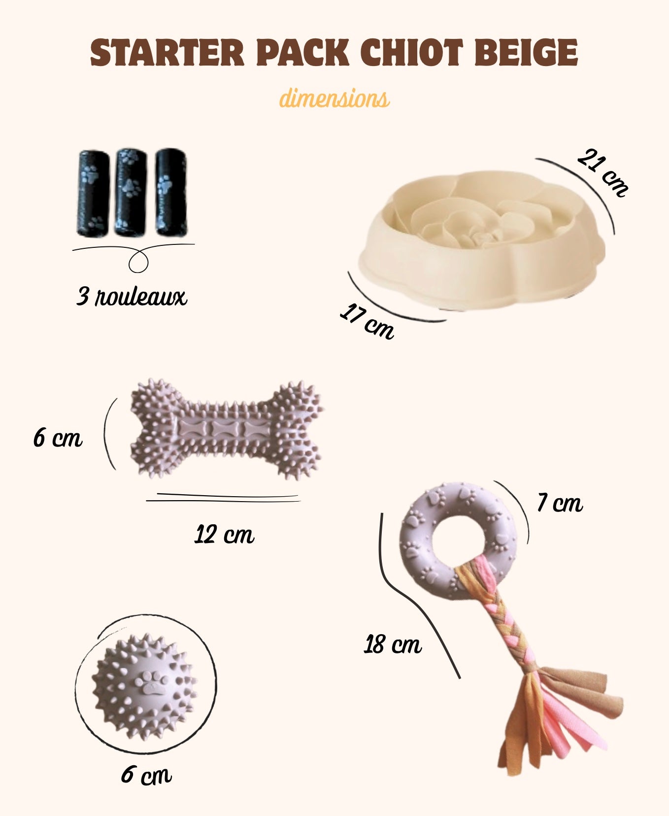 Kit pour chiot - Beige