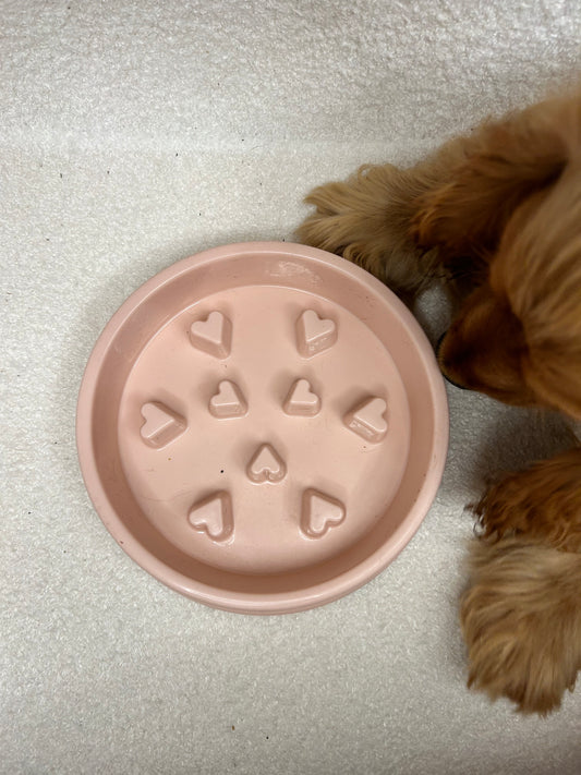 Gamelle rose à coeurs