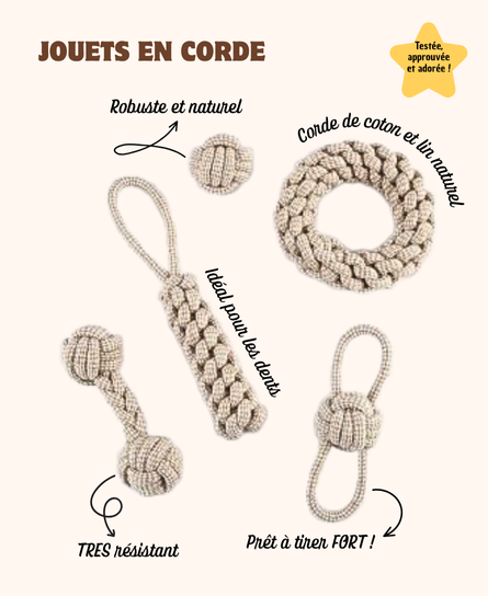 5 jouets en corde